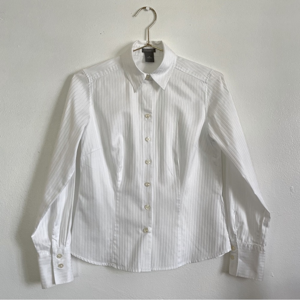 Ann Taylor White Blouse 2P